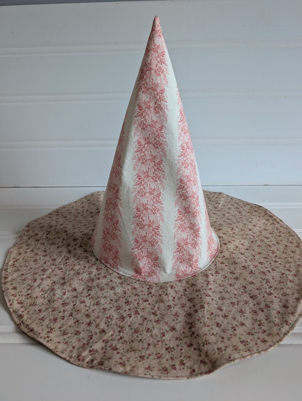 Handmade Floral Whimsy Floppy Witch Hat - 10